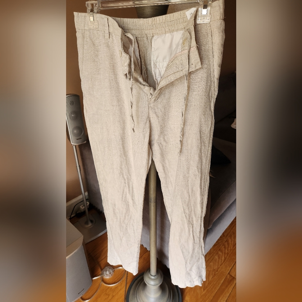 Mens Zara 100%linen pants  size small